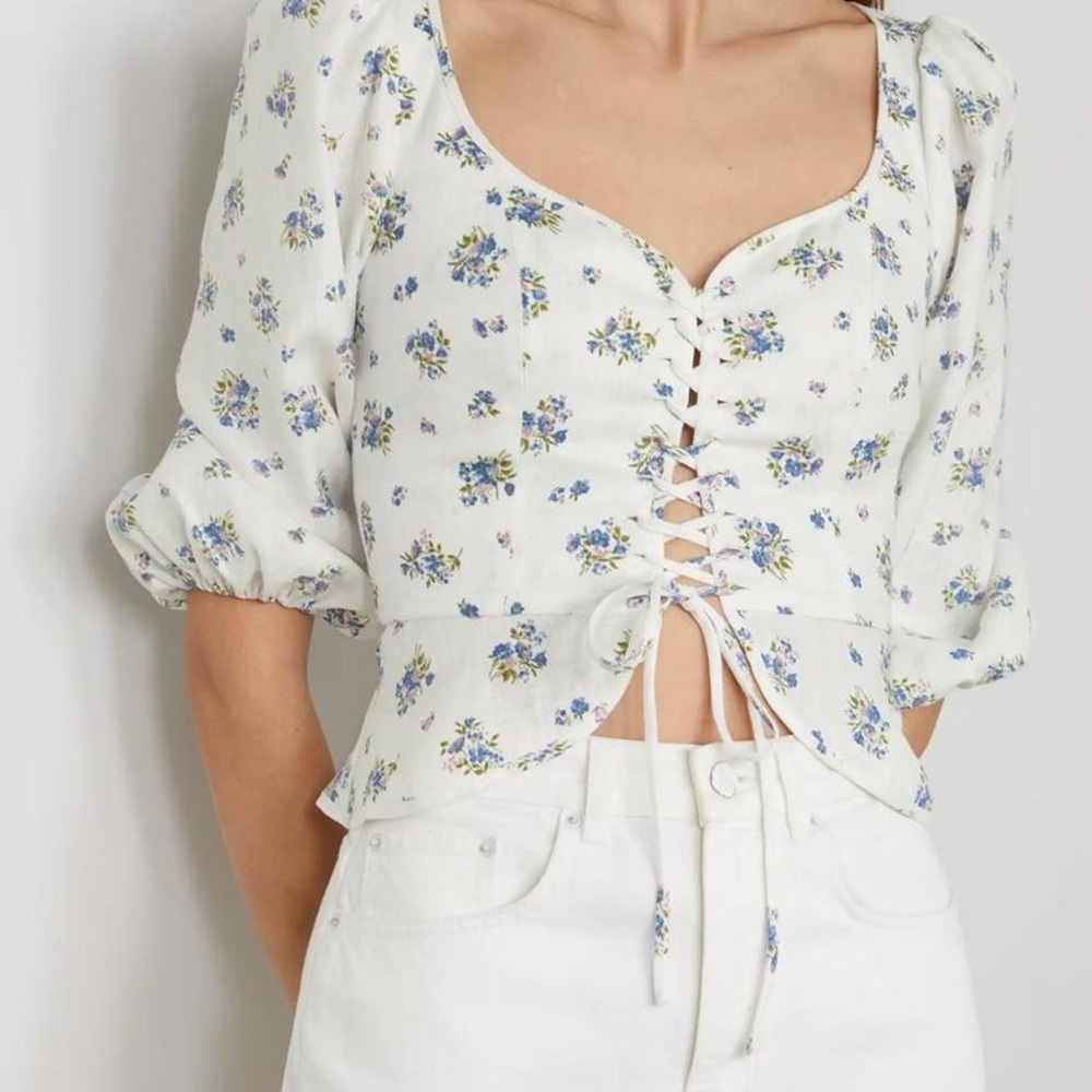 REFORMATION BARRET LINEN TOP
